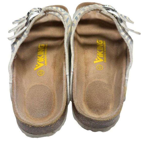 Viking Banff Three-Strap Comfort Sandals – Zebra Print White/Pearl – Size 40 / U - Picture 11 of 13